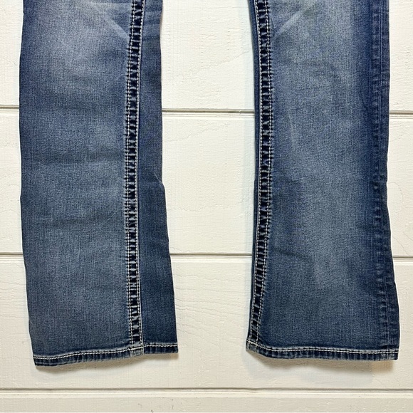Miss Me Bootcut Medium Wash Jeans Sz28 Y2K Western Mid Rise - Picture 8 of 13